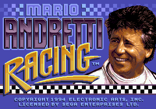 Mario Andretti Racing Title Screen